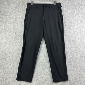 Lululemon ABC Pants Mens Size 32 Short Black Warpstreme Slim Fit Athletic READ*
